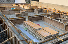 基礎立上り型枠施工後コンクリート打設前