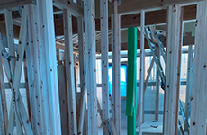 構造躯体施工完了後外壁防水シート施工前