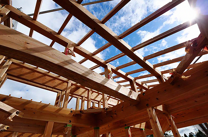 「構造材」として使う木はすべて紀州産のヒノキ・杉