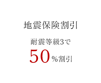 地震保険割引耐震等級3で50%割引